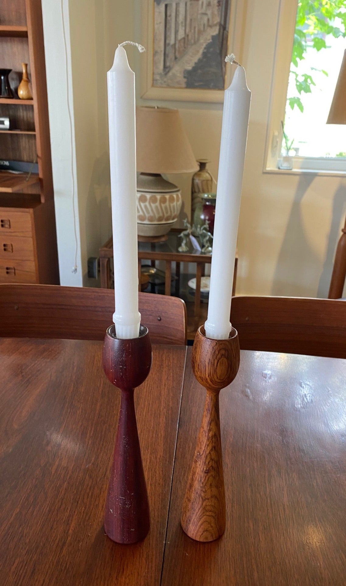 Hand Turned Wood Sculptural Candle Holder