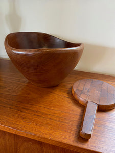 Stunning Cone Shape Teak Salad Bowl