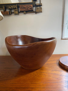 Stunning Cone Shape Teak Salad Bowl