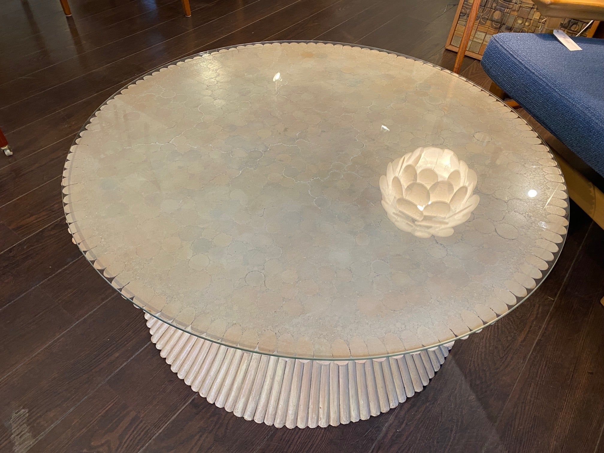 Vintage "McGuire" Style Bamboo Wheat Sheath Coffee Table- Cook Street Vintage