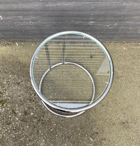 Vintage Chrome and Glass Side Table