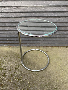 Vintage Chrome and Glass Side Table