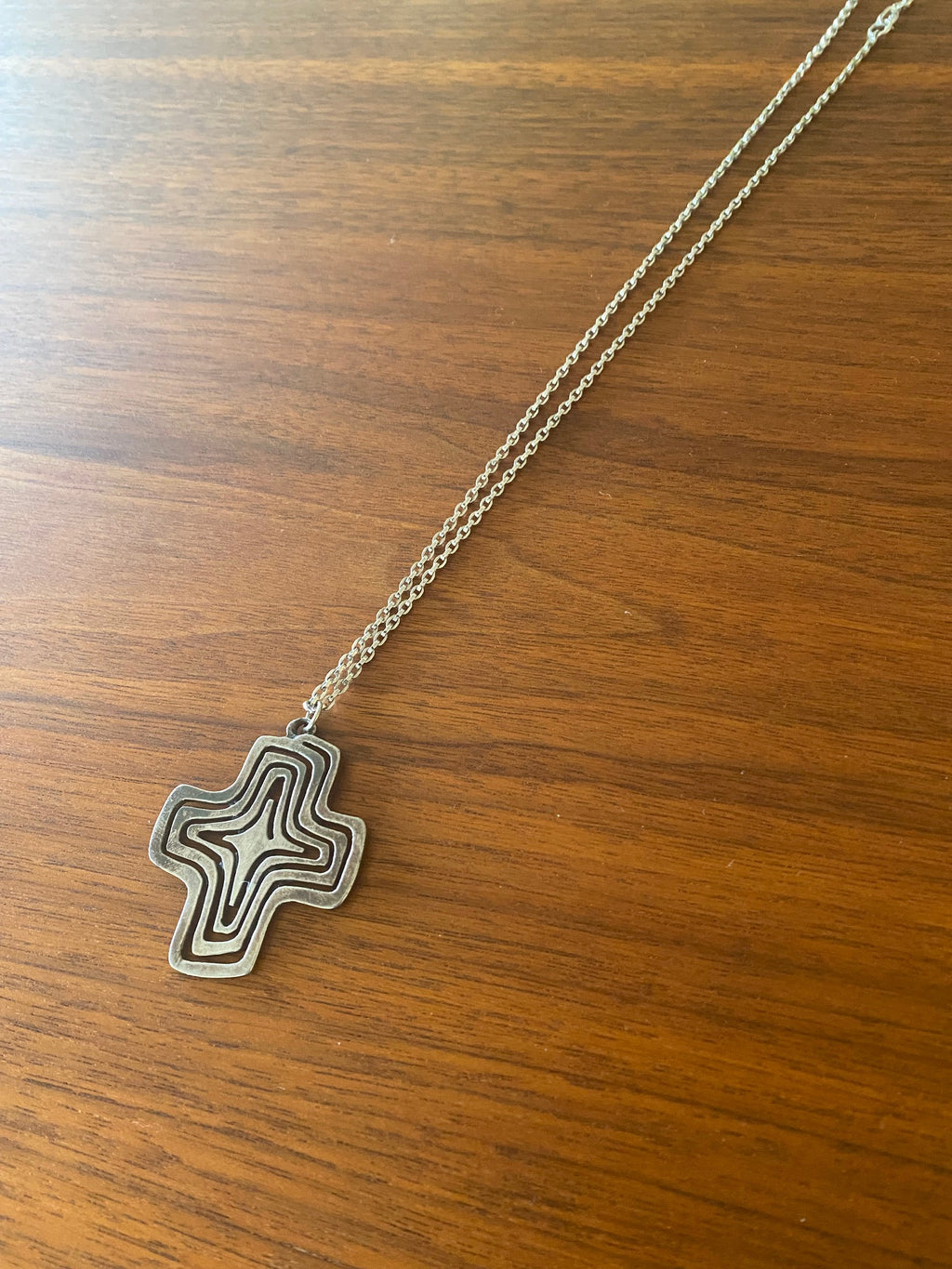 Modernist cross pendant by Canadain designer Guy Vidal- Cook Street Vintage