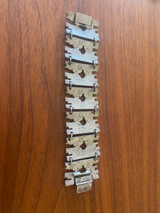 Chunky Brutalist Pewter Bracelet by Robert Larin