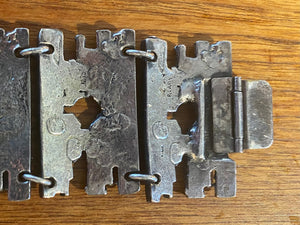 Chunky Brutalist Pewter Bracelet by Robert Larin