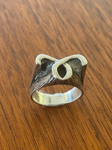 Sterling Silver Brutalist Uni Sex Ring By Robert Larin