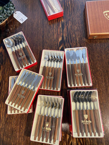 Mid-century Norwegian Ses-Helle Teak Cutlery Set