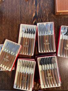 Mid-century Norwegian Ses-Helle Teak Cutlery Set