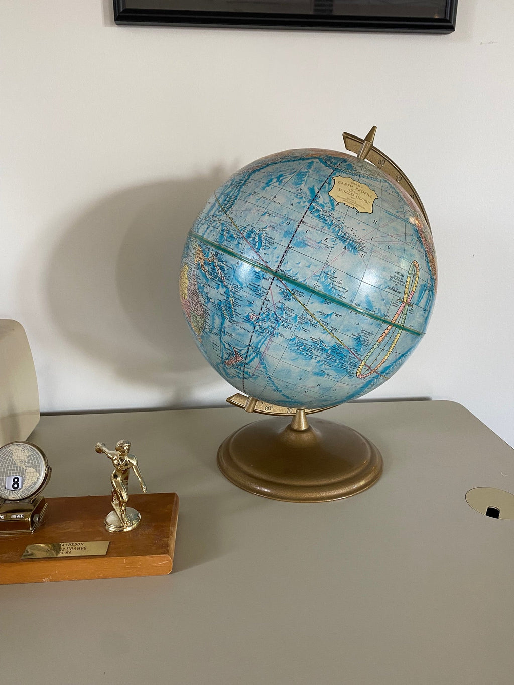 Fabulous Cram's vintage world globe. Marked no 1-12 C-82 - Cook Street Vintage