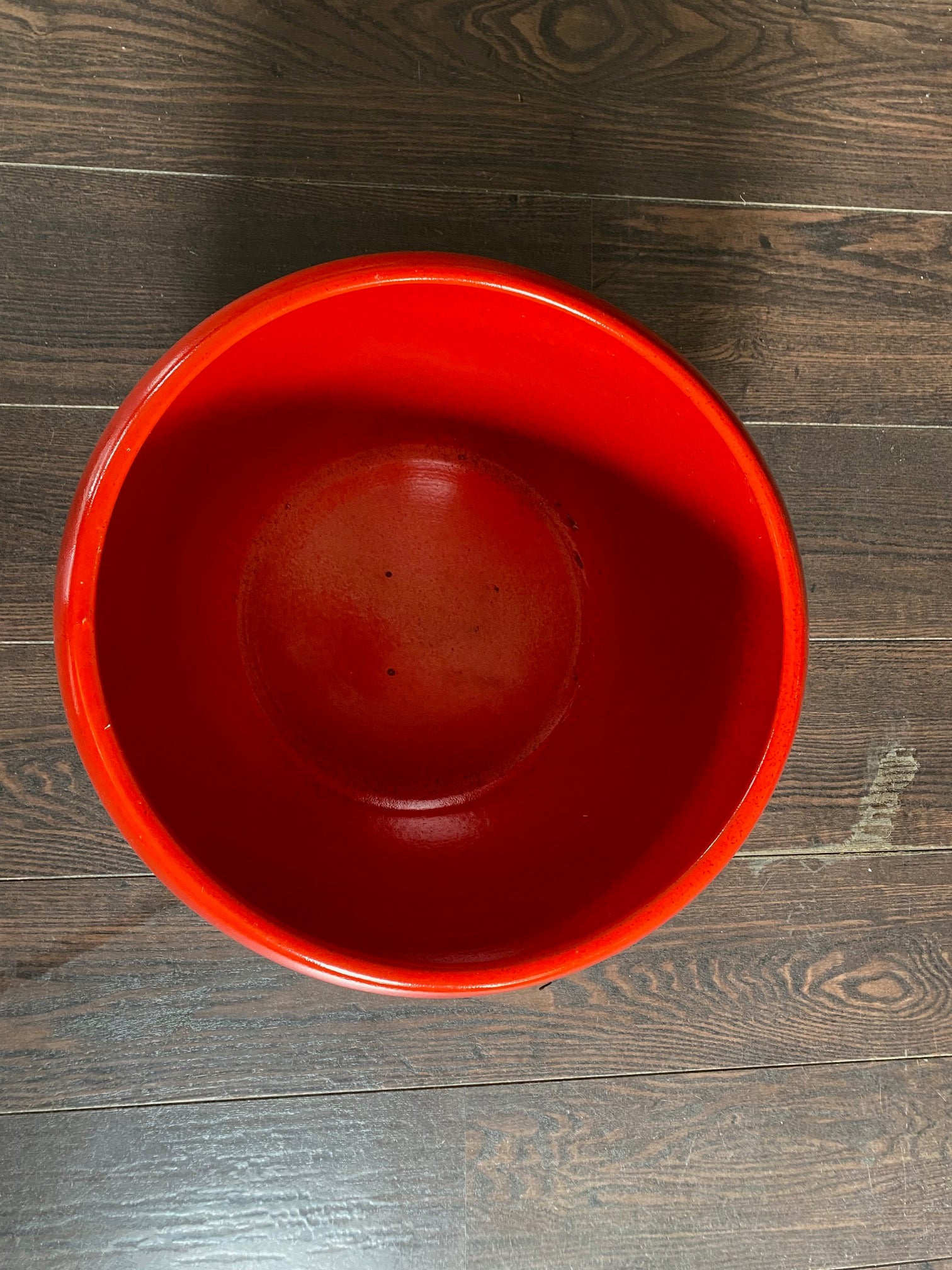 Large Deep Orange/ Red Speckled Glaze Gainey Planter