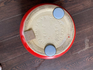 Large Deep Orange/ Red Speckled Glaze Gainey Planter
