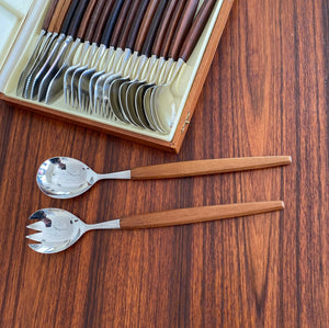 Ses-Helle Teak Salad Server Spoons