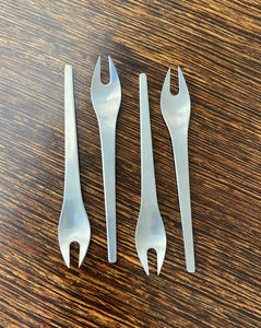 Set of 4 Danish Stainless Steel  18/8 Pickle Forks