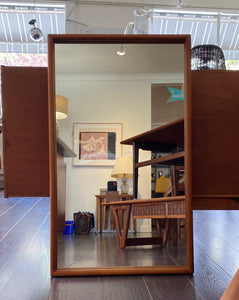 Large Vintage Teak Mirror