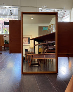 Large Vintage Teak Mirror