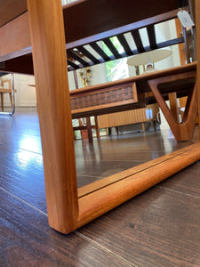 Large Vintage Teak Mirror