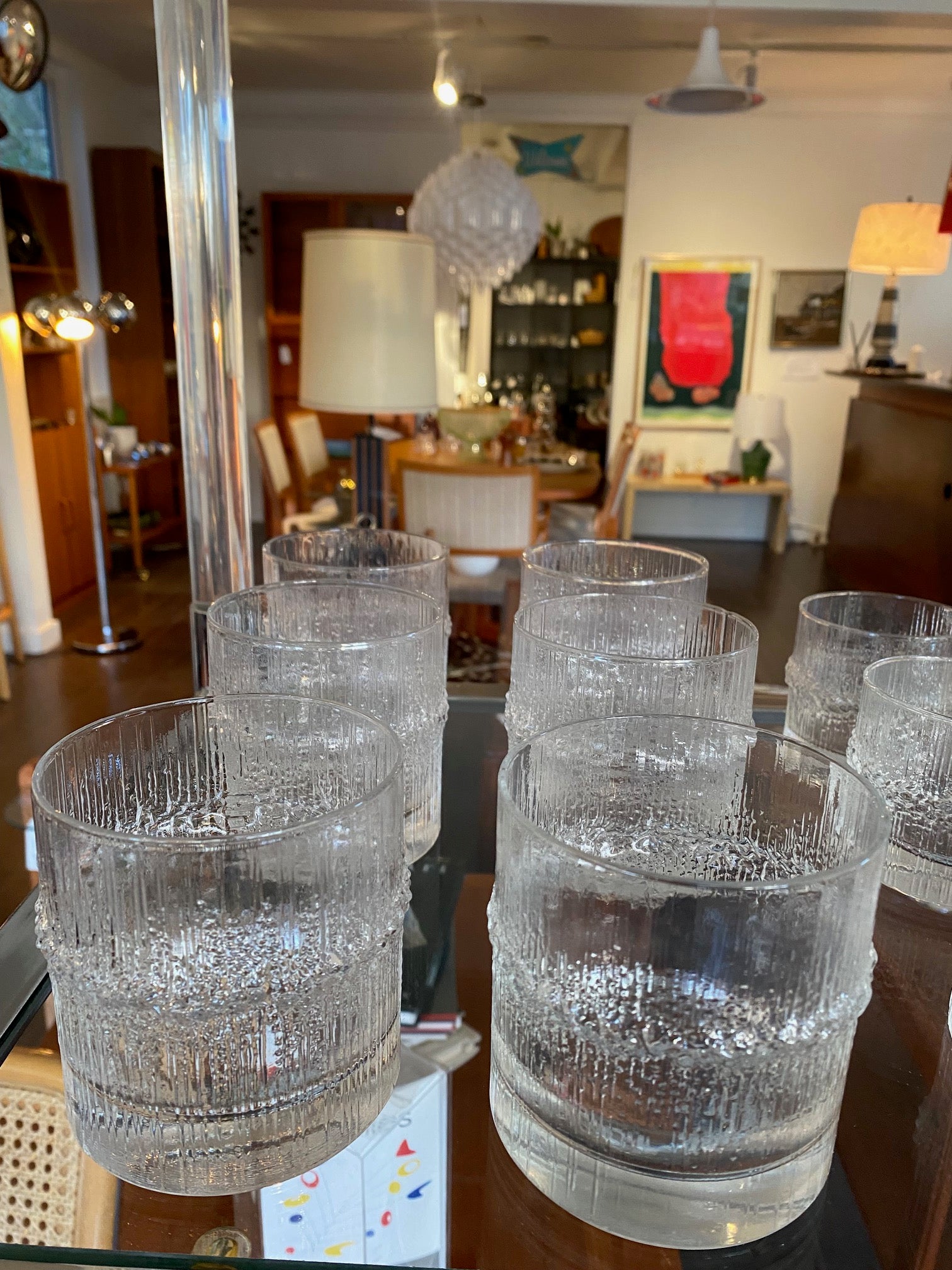 Vintage IIttala "Niva" Double Old Fashion/Glasses