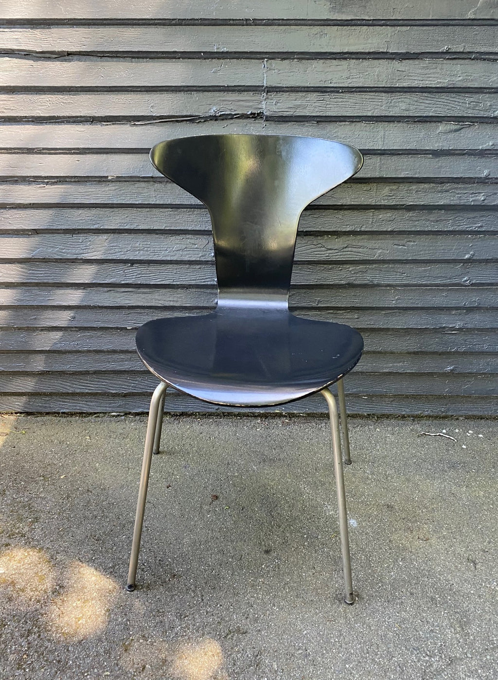 Mid-century Fritz Hansen black Mosquito chair designed by Arne Jacobsen- Cook Street Vintage