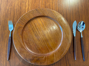 Set of 4  Illums Bolighus Danish Teak Chargers- Cook Street Vintage
