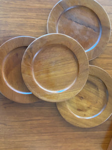 set of 4 Set of 4  Illums Bolighus Danish Teak Chargers- Cook Street Vintage