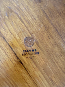 makers mark at bac of Set of 4  Illums Bolighus Danish Teak Chargers- Cook Street Vintage