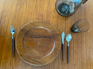 Set of 4  Illums Bolighus Danish Teak Chargers- Cook Street Vintage