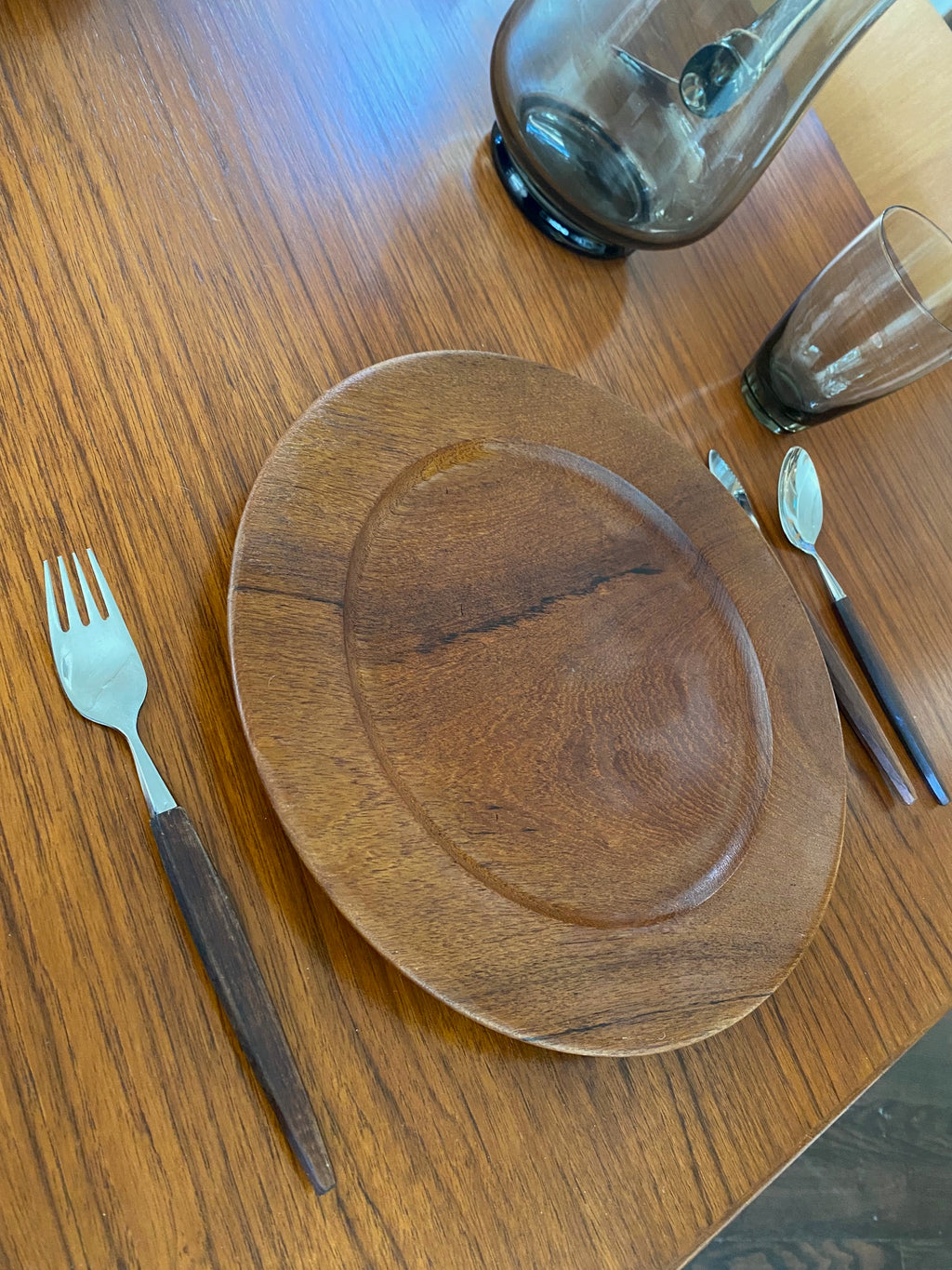 Set of 4  Illums Bolighus Danish Teak Chargers- Cook Street Vintage