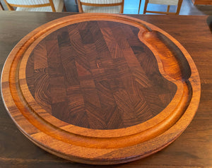 Vintage Nissen Butcher Block Tilted Teak Meat Board