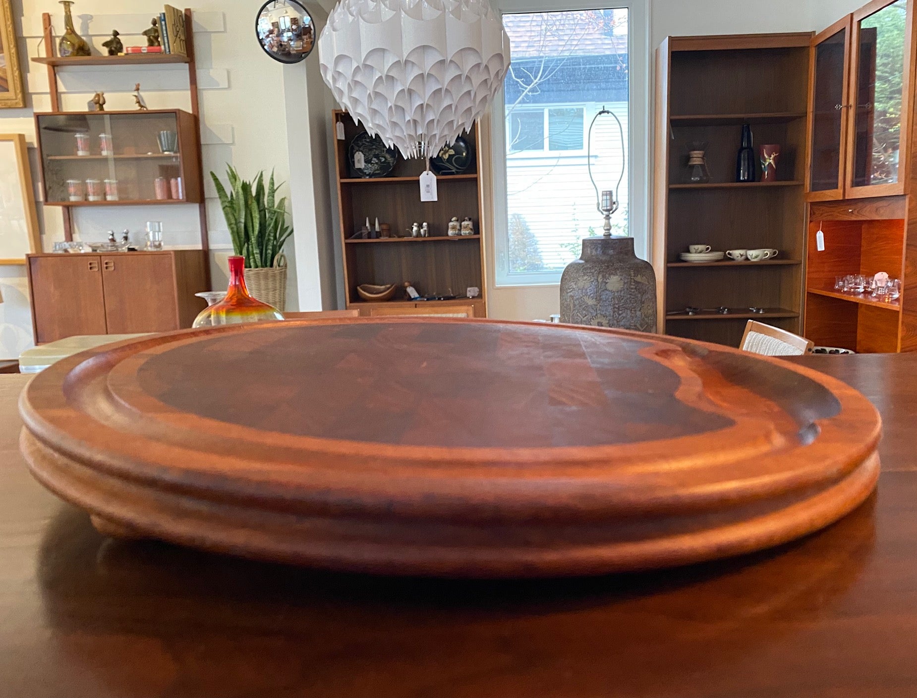 Vintage Nissen Butcher Block Tilted Teak Meat Board