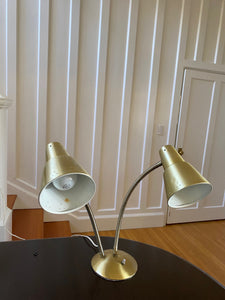 Double Gooseneck Desk Lamp- Cook Street Vintage