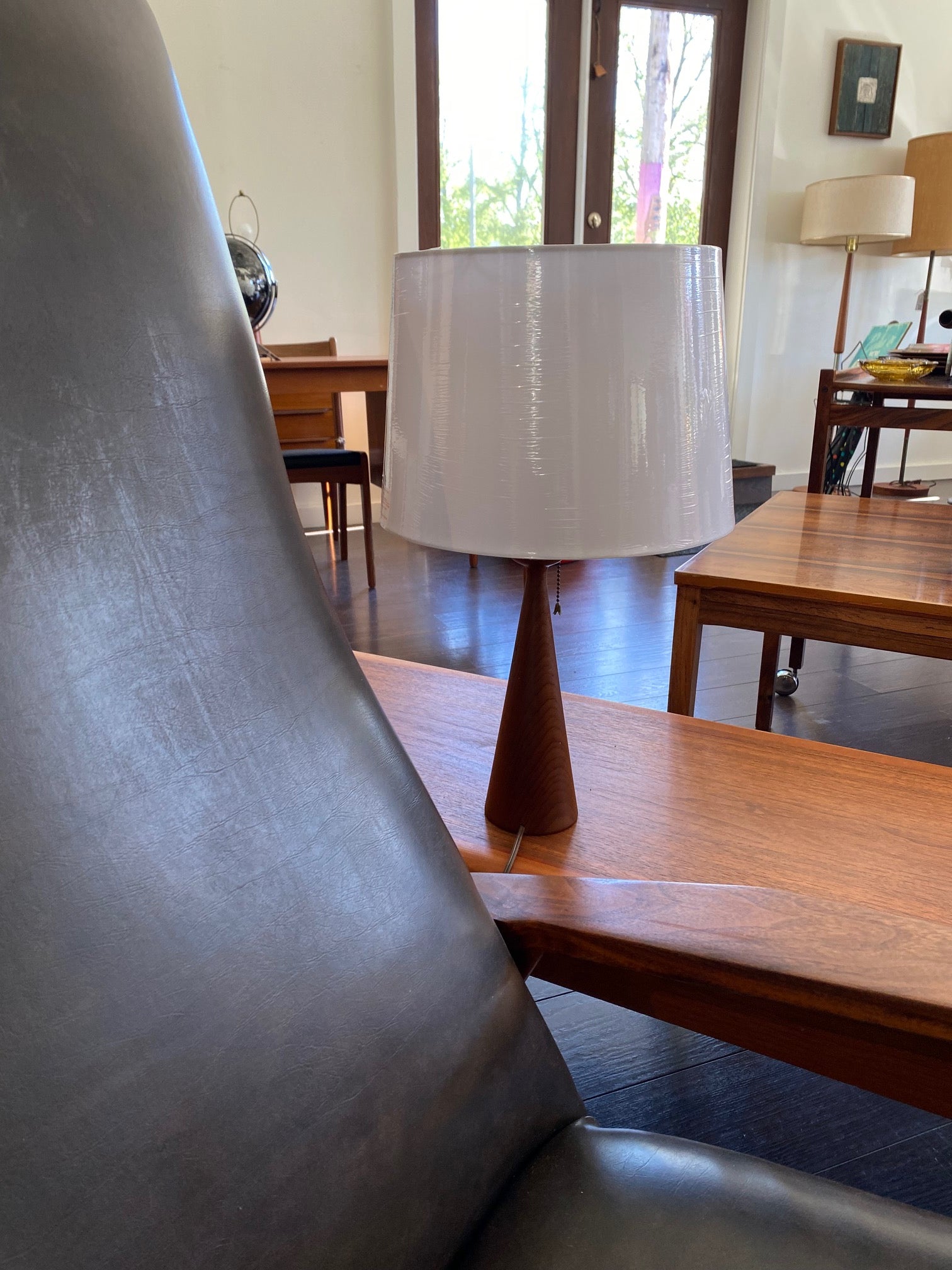 Small MCM Teak Table Lamp