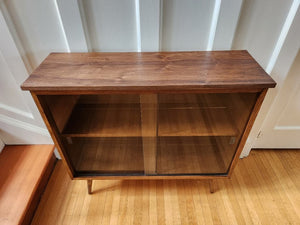 Vintage Cabinet with Sliding Glass Doors