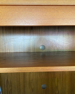 Mid-century Teak Entertainment Unit With Bar