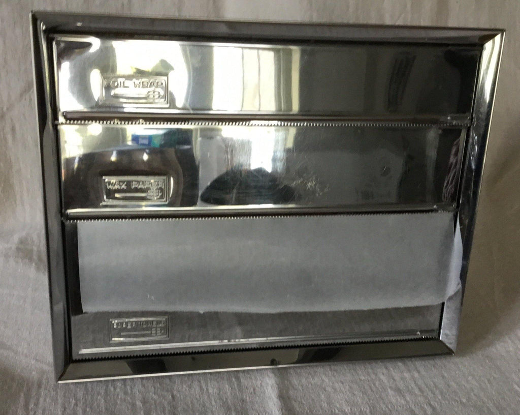 Front View Of Kreamer-Maid Vintage Wax Paper, Foil and Paper Towel Holder- Cook Street Vintage