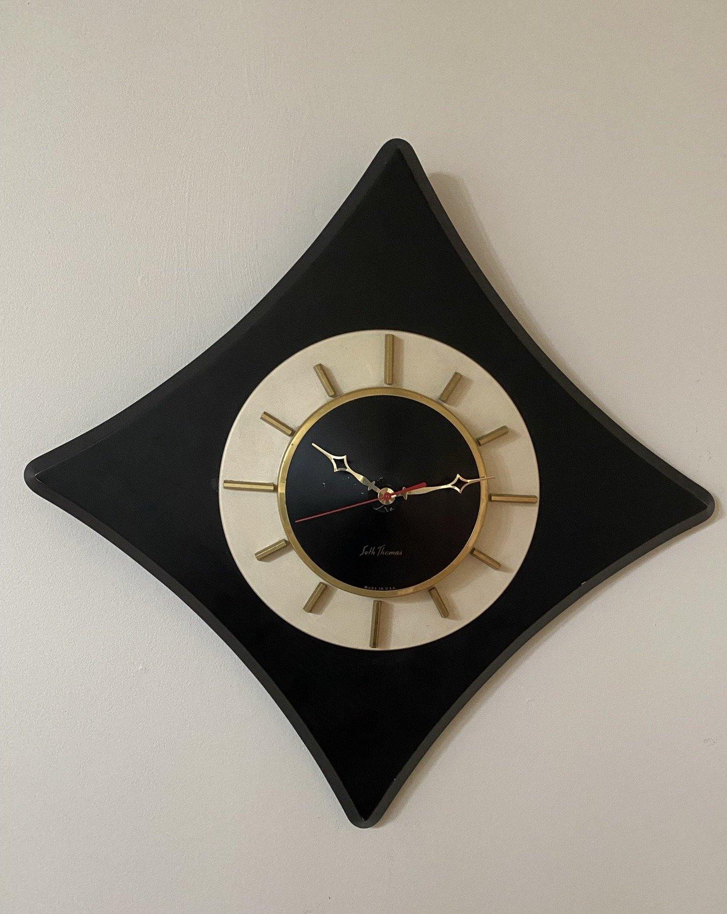 Front of Art Deco Seth Thomas Wall clock- Cook Street Vintage