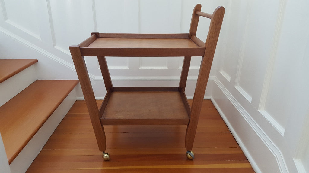 Vintage mahogany bar cart- Cook Street Vintage