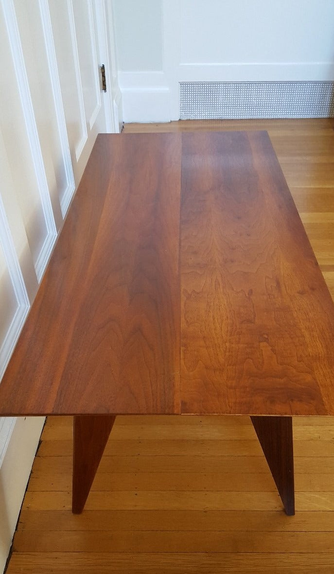 Sideview of reclaimed rosewood coffee table- Cook Street Vintage