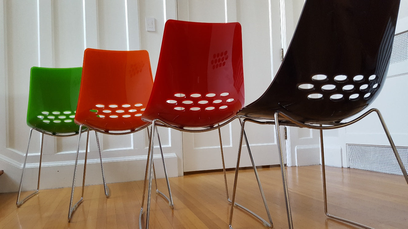 Close up of Calligarris Jam chairs- Cook Street Vintage