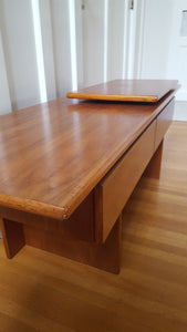 Side view of vintage teak coffee table - Cook Street Vintage