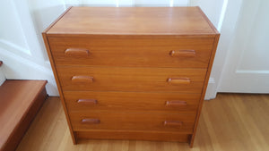 Beautiful 4 drawer MCM teak dresser- Cook Street Vintage