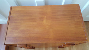 Top of 4 drawer MCM teak dresser- Cook Street Vintage