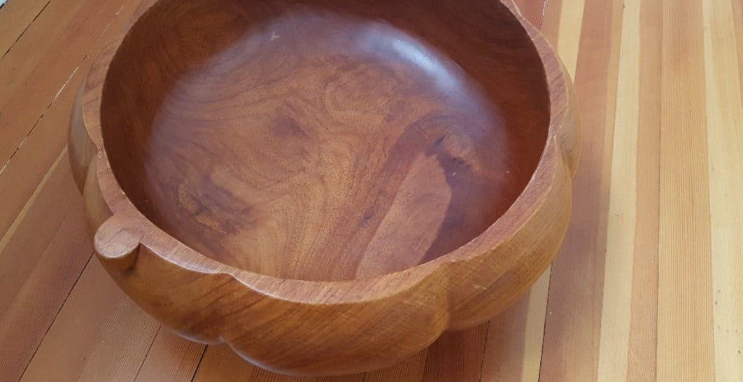 Large Vintage Monkeypod Wood Bowl - Cook Street Vintage