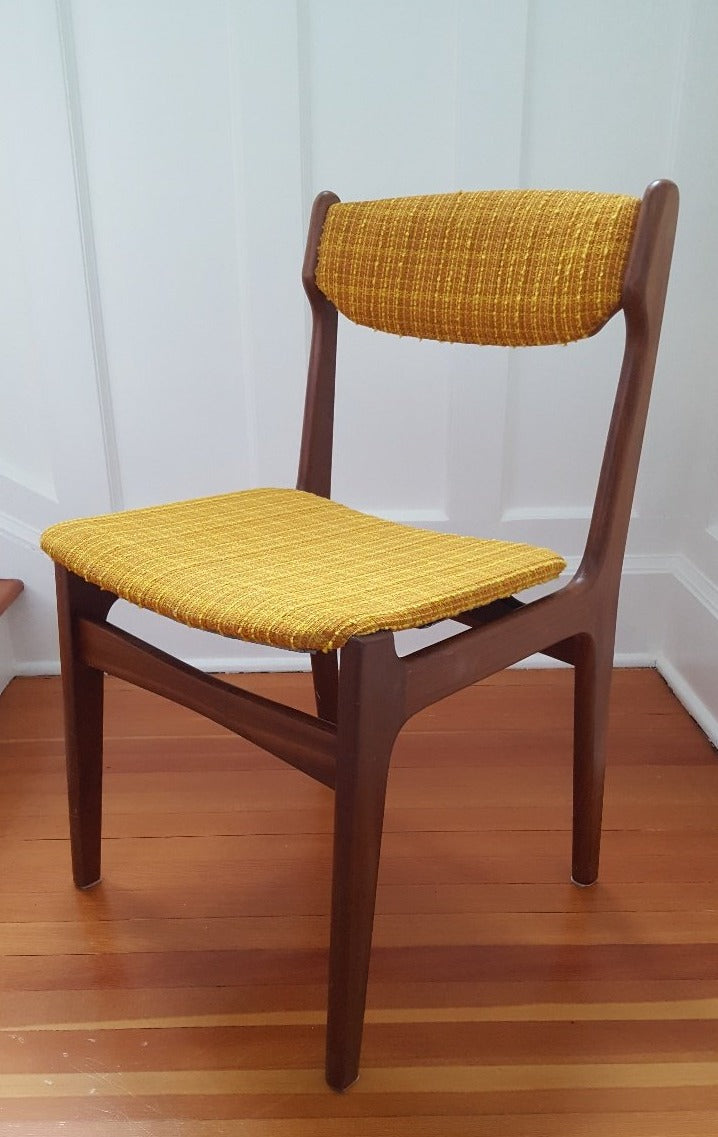 mid-century modern teak dining chairs- Cook Street Vintage