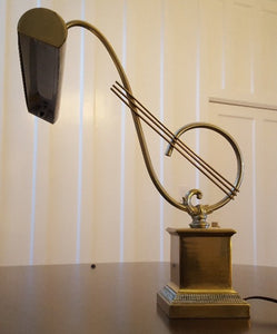 Vintage Treble Clef Brass Piano or Table Lamp- Cook Street Vintage