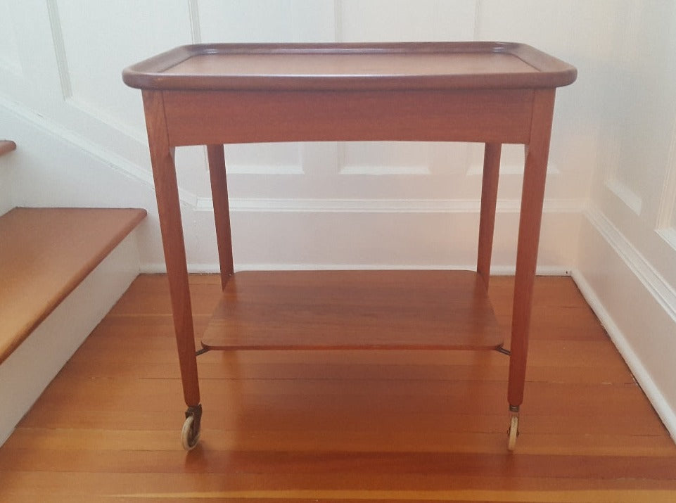 MidCentury Teak Bar Cart Trolley by Svendborg Mobler- Cook Street Vintage