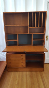 Domino Mobler Teak Secretary and BookCase- Cook Street Vintage