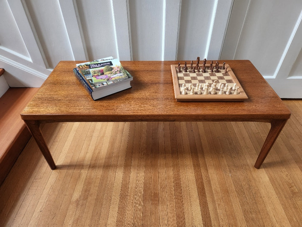  Gorgeous MCM teak coffee table originally designed by Henning Kjaernulf for Vejle Stole- Cook Street Vintage