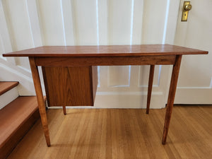 Back of Scandinavian Design Teak Desk- Cook Street Vintage