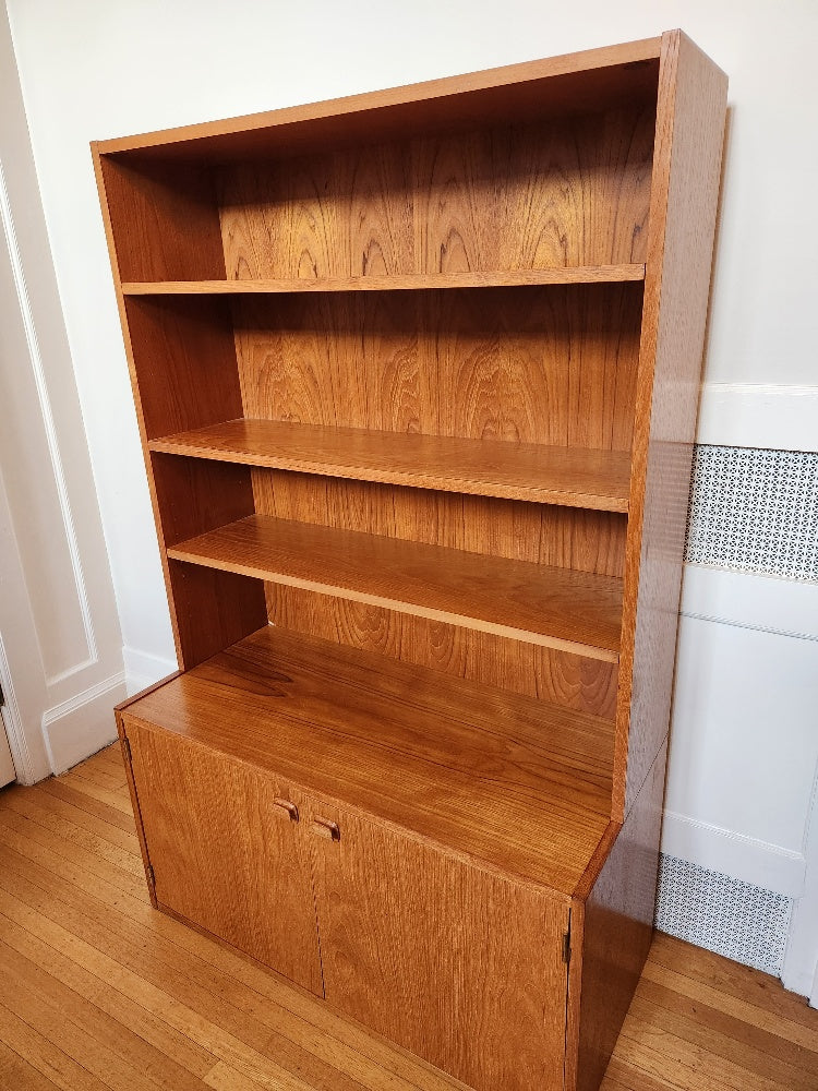 Teak Shelves with Lower Cabinet