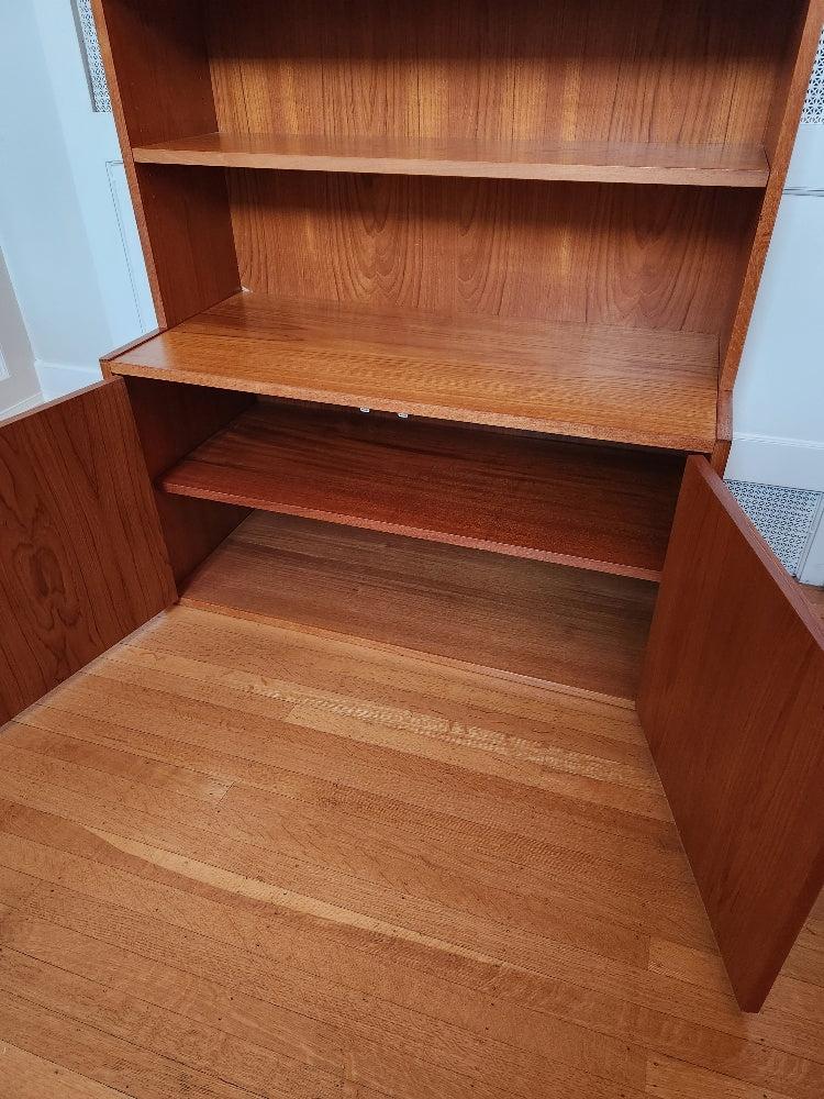 Teak Shelves with Lower Cabinet